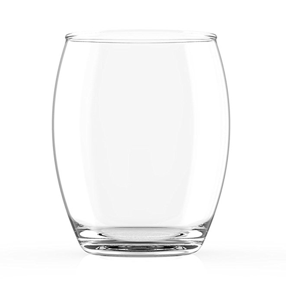 Bravario Unbreakable Stemless Wine Glasses Set of 4 Shatterproof